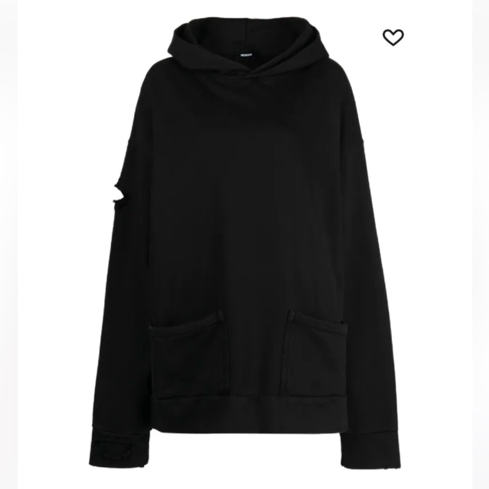 We11done logo-print cotton hoodie